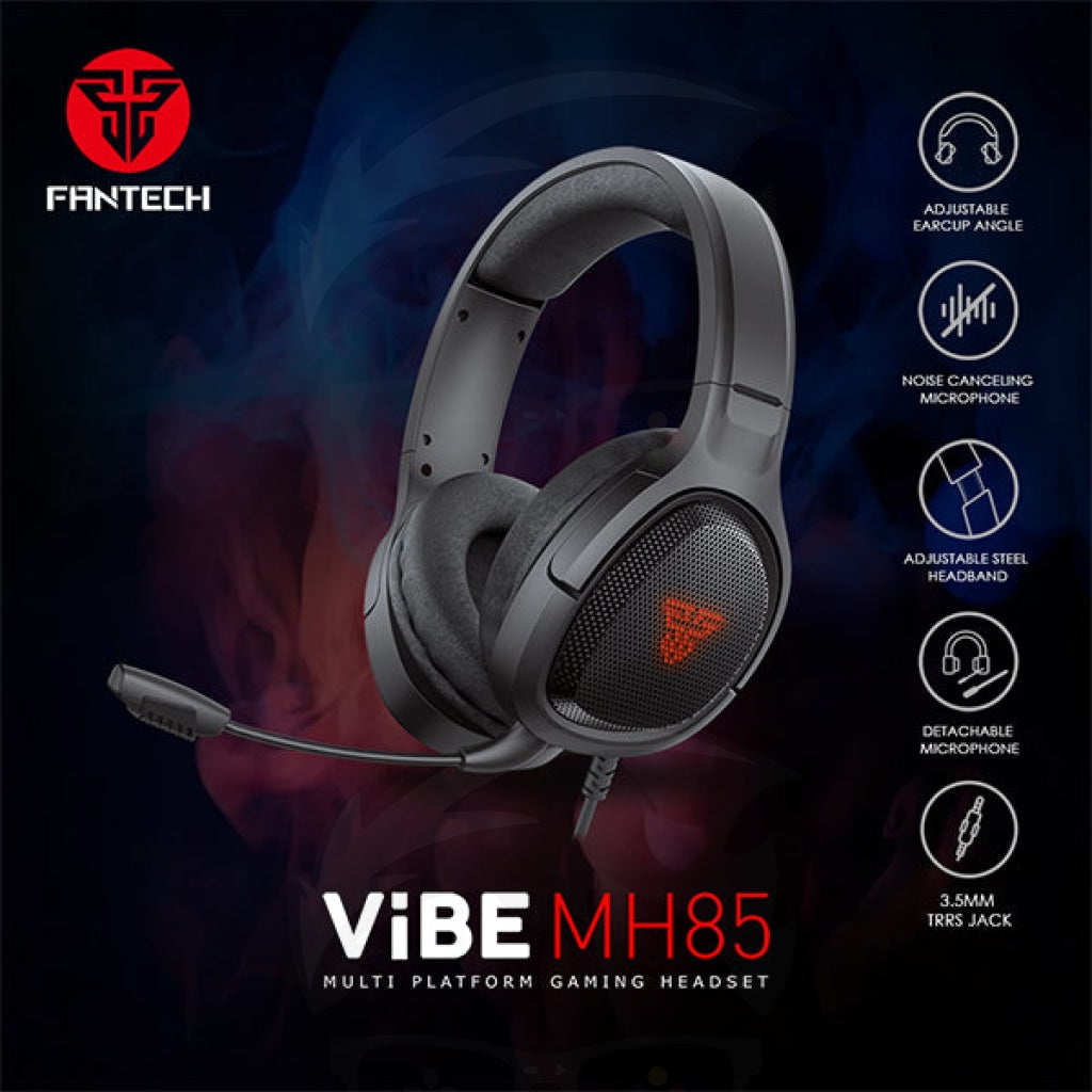 Fantech Vibe MH85 Wired Multi-Platform Gaming Headset - Black Fantech Vibe MH85 Wired Multi-Platform Gaming Headset - Black